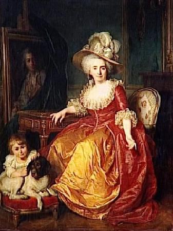 Antoine Vestier Portrait of Madame Vestier and her son Germany oil painting art